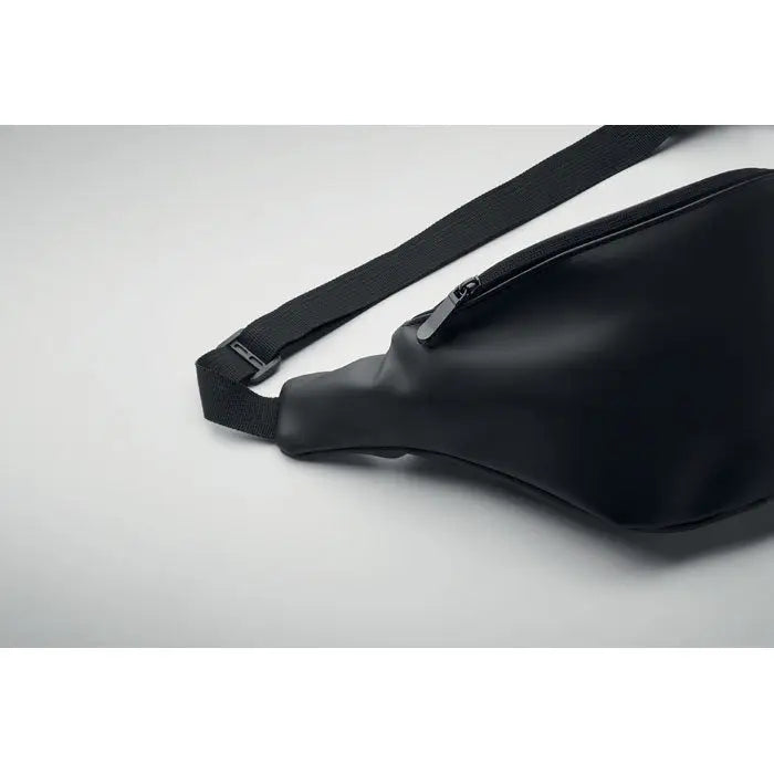 Geanta moale din pu neagra cu design simplu si curea ajustabila din nylon pentru purtare usoara