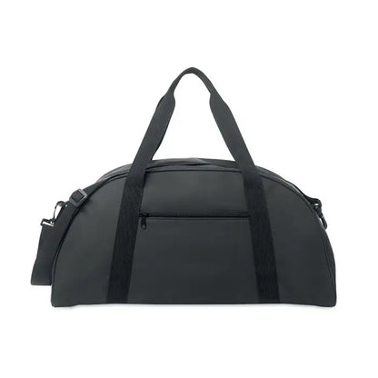 Geanta moale pu neagra din material durabil cu manere rezistente si buzunar frontal cu fermoar