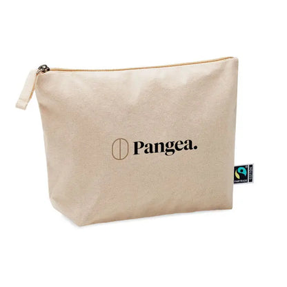 Geanta pentru cosmetice fairtrade din pânză bej pangea pentru depozitare eficientă a produselor de înfrumusețare