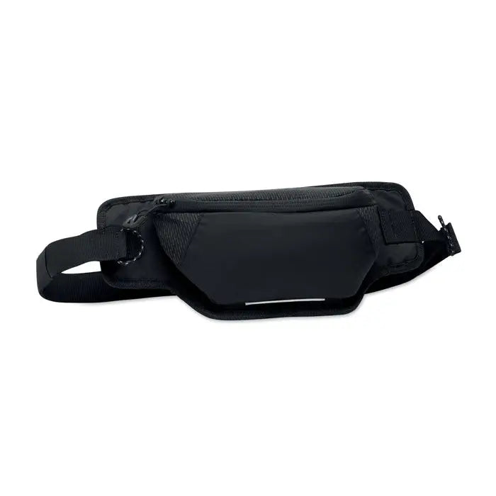 Geanta pentru drumetii din nailon 420d neagra cu buzunare cu fermoar si curea ajustabila