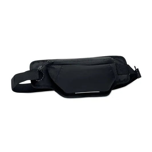 Geanta pentru drumetii din nailon 420d neagra cu buzunare cu fermoar si curea ajustabila