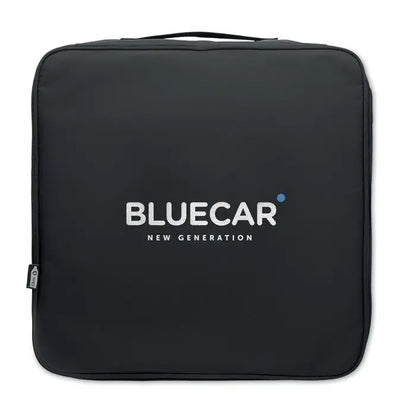 Geanta pentru telecabina neagra bluecar noua generatie din material 600d rpet cu logo alb si fermoare detaliate