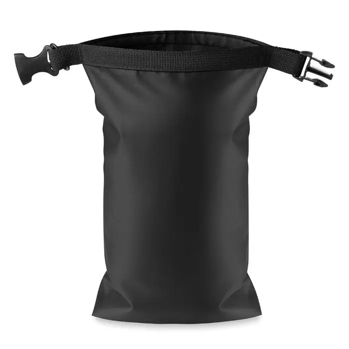 Geanta pvc rezistenta la apa mica neagra, din material waterproof, cu curea reglabila si sistem de inchidere cu catarama