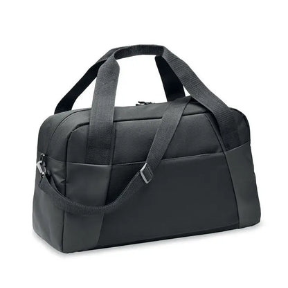 Geanta sport 300d ripstop neagra cu manere rezistente din material textil si bretea de umar detasabila