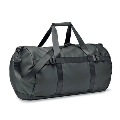 Geanta sport din prelata 50c neagra cu barete intarite si maner rezistent