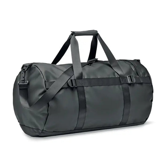 Geanta sport din prelata 50c neagra cu barete intarite si maner rezistent