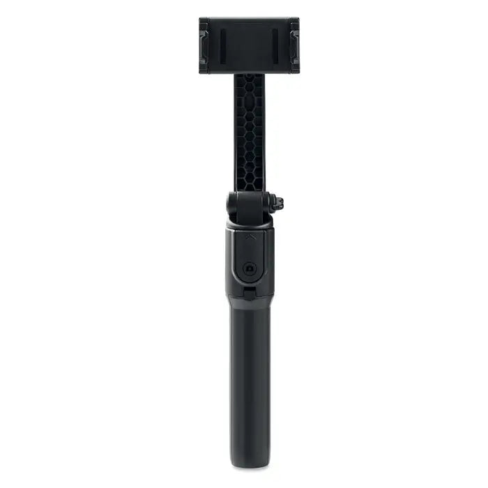Gimbal suport smartphone negru cu grip model fagure și suport telefon în partea superioară