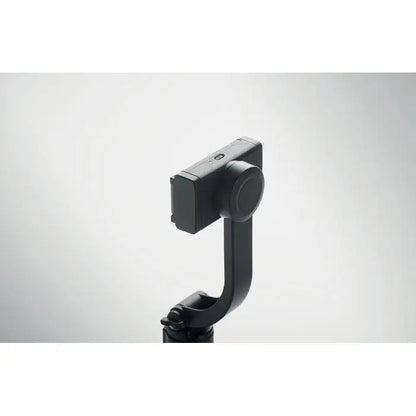 Stabilizator gimbal negru pentru smartphone cu suport compact si design ergonomic pentru filmari stabile