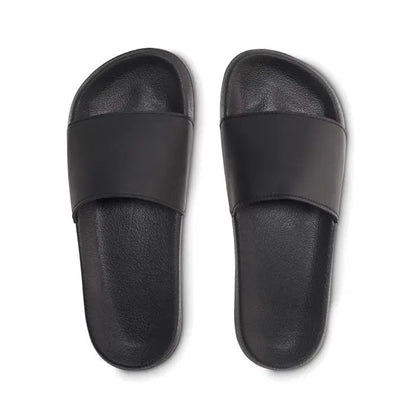 Sandale tip papuci negri din cauciuc cu design minimalist antialunecare marimea 38 39