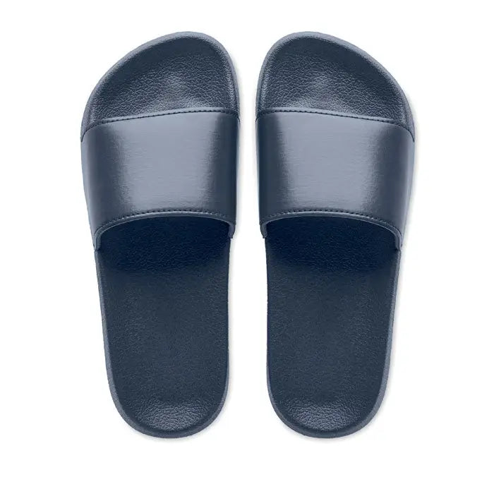 Dark navy blue slide sandals anti-alunecare marimea 38/39 with smooth textured upper and rubber sole