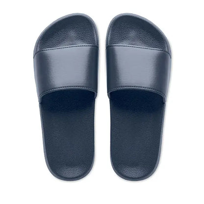 Dark navy blue slide sandals anti-alunecare marimea 38/39 with smooth textured upper and rubber sole