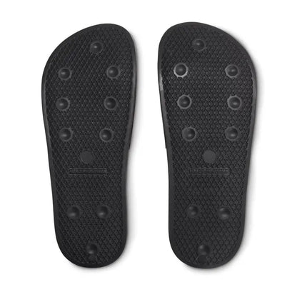 Glisoare anti-alunecare marimea 38 39 flip-flops negre din cauciuc cu talpa texturata si puncte de aderenta circulare