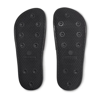 Glisoare anti-alunecare mărimea 40 41 flip-flops negre din cauciuc cu talpă texturată și puncte aderente circulare