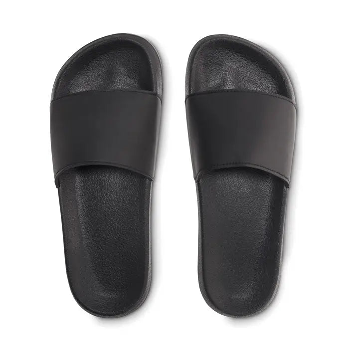 Glisoare anti-alunecare marimea 40/41 negre sandale tip papuci din cauciuc cu design minimalist simplu