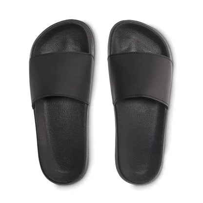 Glisoare anti-alunecare marimea 40/41 negre sandale tip papuci din cauciuc cu design minimalist simplu