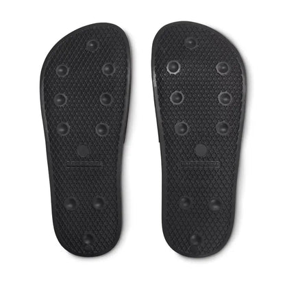Glisoare anti-alunecare marimea 42/43 flipflops negre din cauciuc cu talpa texturata si puncte rotunde de aderenta