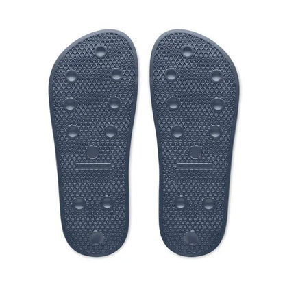 Soluri cauciuc albastru inchis pentru flip flop marimea 44/45 cu model texturat si puncte circulare antialunecare