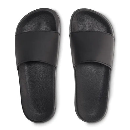 Glisoare anti-alunecare marimea 46 47 sandale slide negre din cauciuc cu design minimalist simplu