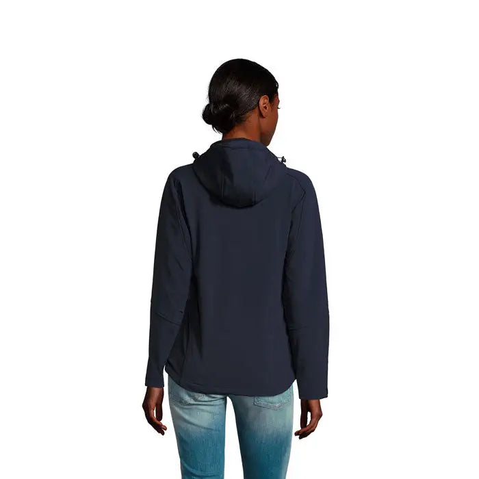 Jachetă gluga replay femei softshell navy blue cu design modern și cusături subtile pentru uz casual
