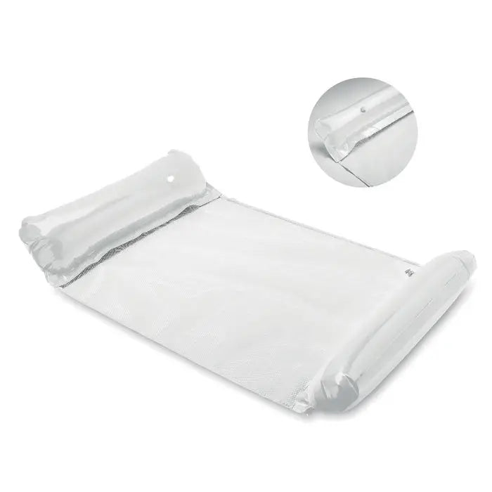 Sac transparent din plasa cu colturile intarite si inchidere cu fermoar pentru hamac gonflabil cu apa