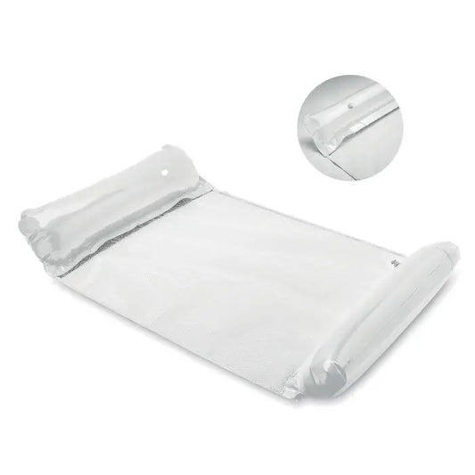 Sac transparent din plasa cu colturile intarite si inchidere cu fermoar pentru hamac gonflabil cu apa