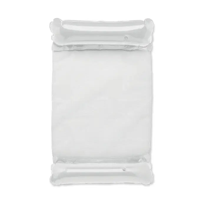 Hamac gonflabil cu apa transparent cu margini intarite si interior plasa pentru depozitarea rufelor
