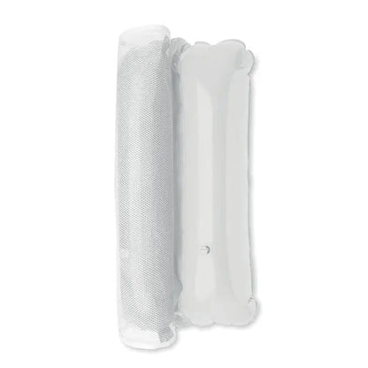 Hamac gonflabil alb din material plastic cu panou lateral din plasa pentru relaxare pe apa