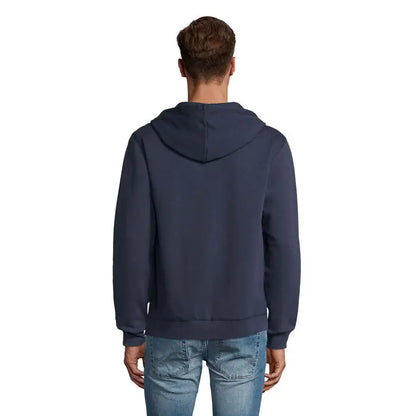Hanorac bleumarin cu gluga hoodor spike barbati cu fermoar din bumbac ideal pentru uz casual