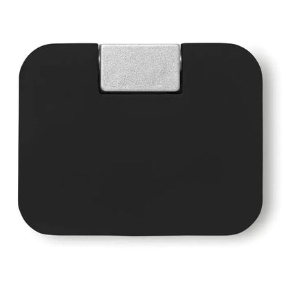 Hub usb negru cu 4 porturi si clasp metalic argintiu in partea superioara