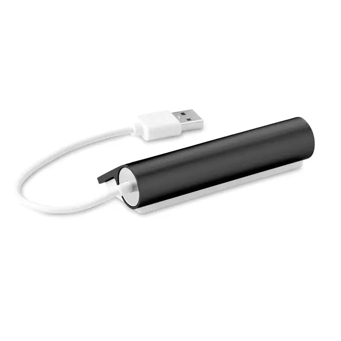Hub usb cu 4 porturi negru cilindric cu cablu usb alb pentru încărcare portabilă eficientă