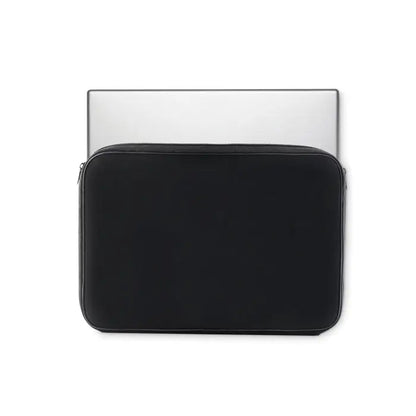 Husa pentru laptop de 15 inchi neagra cu design minimalist si cusaturi subtile pentru protectie eleganta