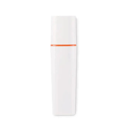 Sticlă cilindrică albă cu bandă portocalie subtilă pentru iluminator rpet, produs elegant și durabil