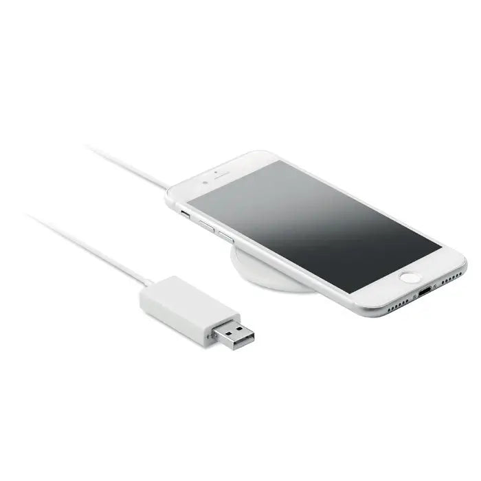 Incarcator magnetic wireless alb 10W cu cablu usb pentru incarcare fara fir iphone