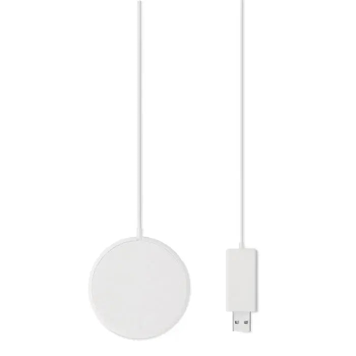 Incarcator magnetic wireless 10w alb circular cu cablu usb-c pentru incarcare rapida fara fir