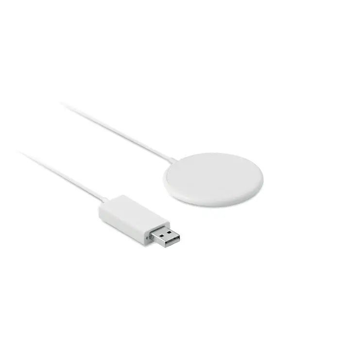 Incarcator magnetic wireless 10W alb circular cu cablu usb-a pentru incarcare wireless rapida