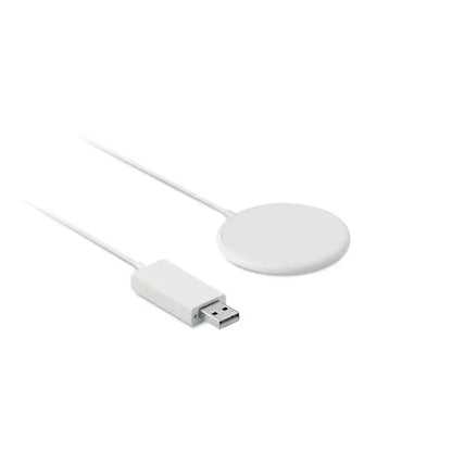 Incarcator magnetic wireless 10W alb circular cu cablu usb-a pentru incarcare wireless rapida