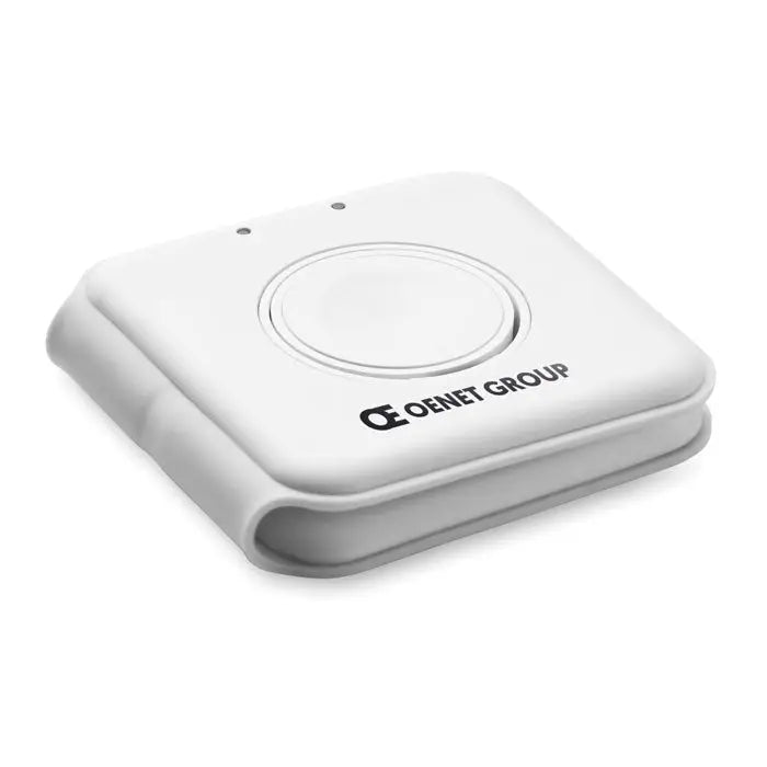 Incarcator pliabil 2 in 1 15w alb cu tracker smart dreptunghiular oenet group si buton circular