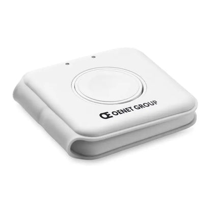 Incarcator pliabil 2 in 1 15w alb cu tracker smart dreptunghiular oenet group si buton circular