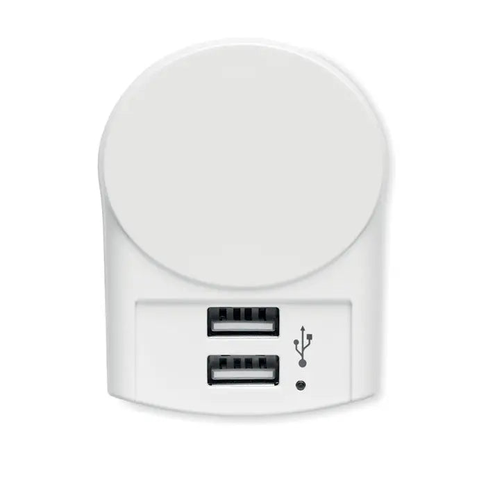 Încărcător skross euro usb alb circular wireless cu două porturi usb 12w pentru încărcare rapidă