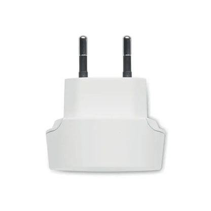 Adaptor de călătorie skross euro usb ac alb din plastic cu doi pini negri și argintii pentru încărcare 27w