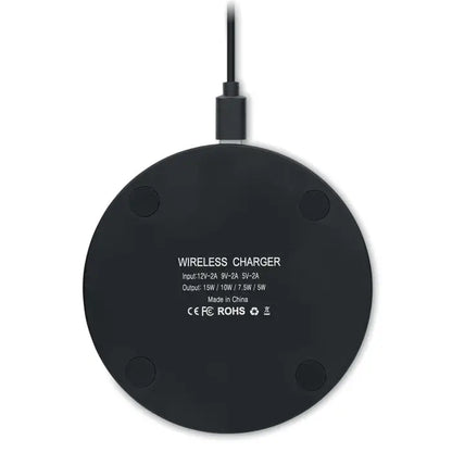Încărcător wireless de sticlă negru mat de 10W cu cablu usb-c pentru încărcare rapidă wireless