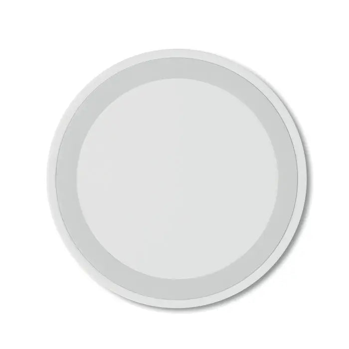 Incarcator wireless mic de 15w cu corp alb circular si design modern din led pentru incarcare eficienta