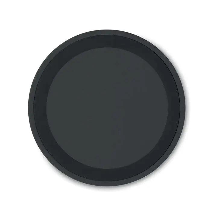 Incarcator wireless mic de 15w pad incarcare circular negru cu finisaj mat neted pentru incarcare rapida