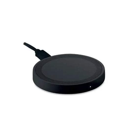 Incarcator wireless mic de 5w negru cu finisaj mat si cablu usb-c pentru incarcare rapida wireless