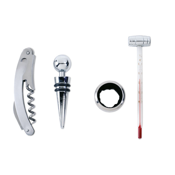 Set de vin clasic in cutie de lemn