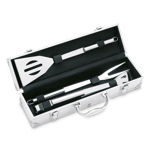 3 unelte pentru gratar in carcasa de aluminiu