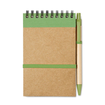 Blocnotes A6 reciclat cu stilou