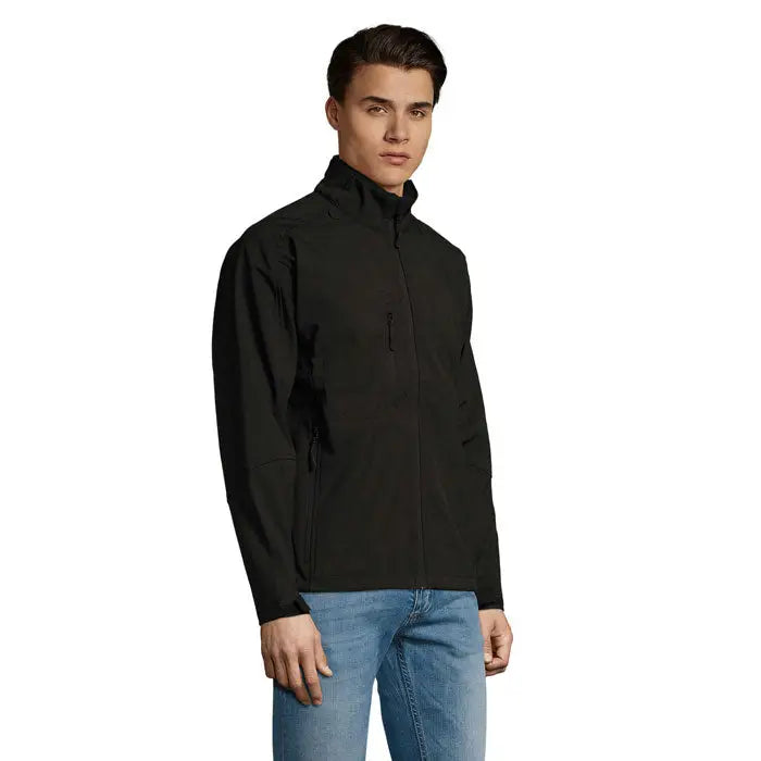 Jaca relax barbati ss 340g jacheta tactica neagra cu guler inalt si buzunare cu fermoar