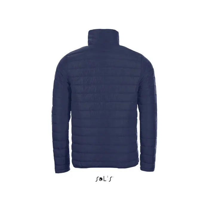 Navy blue jacheta captusita ride men cu puf matlasat si guler inalt pentru barbati