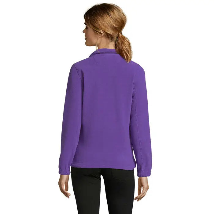 Jacheta fl femeii north 300g din fleece mov cu guler si maneci lungi pentru confort termic